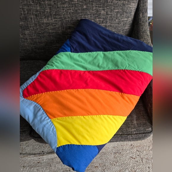 Hand Stitched Rainbow Quilt - Picture 8 of 9